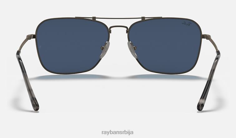 Ray-Ban караван титанијум P0HP1073 наочаре за сунце мат сива/плава мушкарци