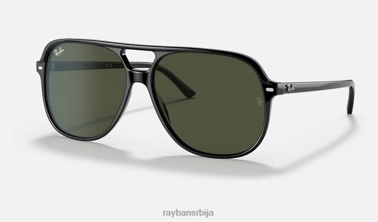 Ray-Ban рачун P0HP108 наочаре за сунце полирана црно/зелена мушкарци