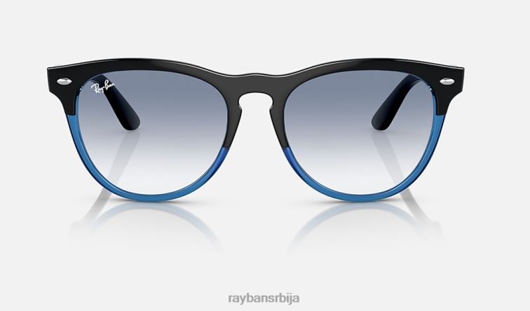 Ray-Ban Дужица P0HP1087 наочаре за сунце полирано црно на плаво/плаво мушкарци