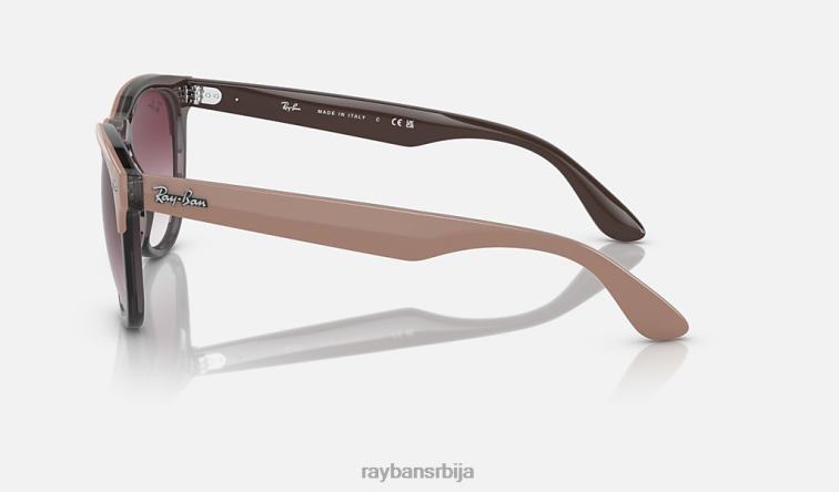 Ray-Ban Дужица P0HP1088 наочаре за сунце полирана беж на транспарентно сива/љубичаста мушкарци