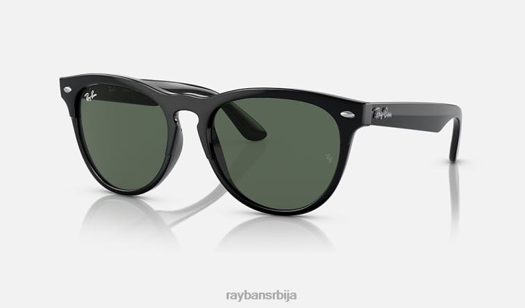Ray-Ban Дужица P0HP1089 наочаре за сунце полирана црна/тамно зелена мушкарци
