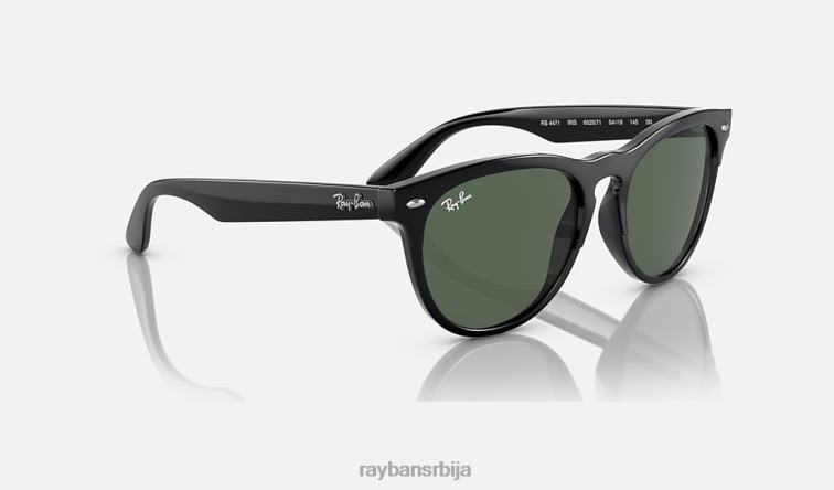 Ray-Ban Дужица P0HP1089 наочаре за сунце полирана црна/тамно зелена мушкарци