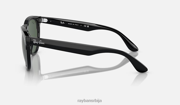 Ray-Ban Дужица P0HP1089 наочаре за сунце полирана црна/тамно зелена мушкарци