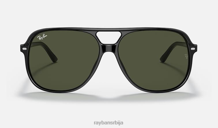 Ray-Ban рачун P0HP108 наочаре за сунце полирана црно/зелена мушкарци