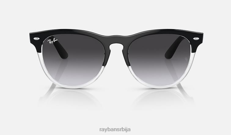 Ray-Ban Дужица P0HP1090 наочаре за сунце полирано црно на транспарентно/сиво мушкарци