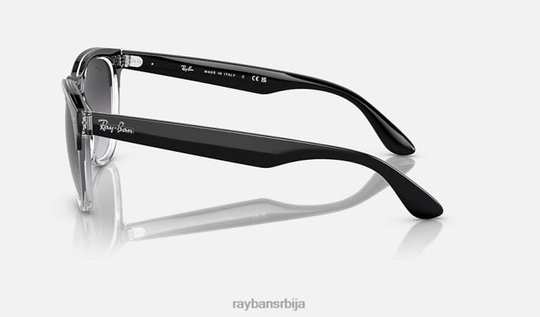 Ray-Ban Дужица P0HP1090 наочаре за сунце полирано црно на транспарентно/сиво мушкарци