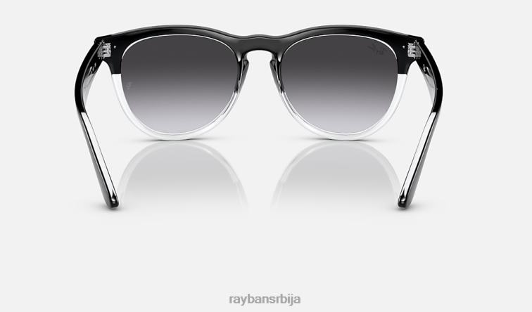 Ray-Ban Дужица P0HP1090 наочаре за сунце полирано црно на транспарентно/сиво мушкарци