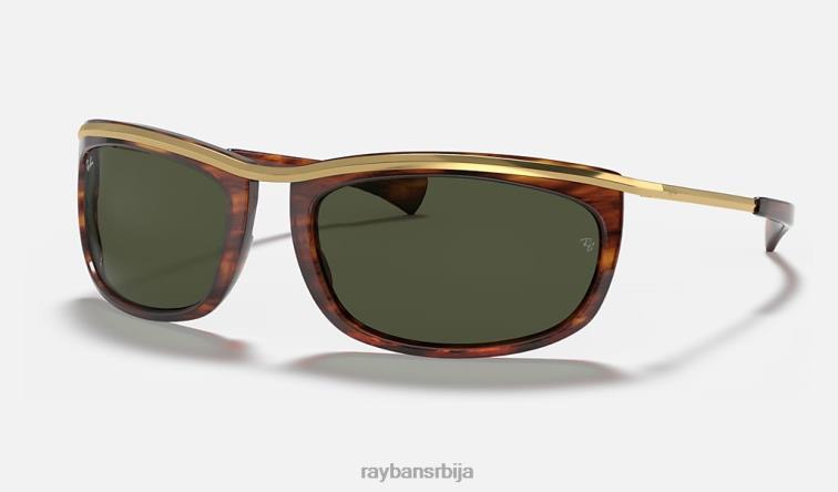 Ray-Ban олимпијац и P0HP1098 наочаре за сунце углачана пругаста хавана/зелена мушкарци