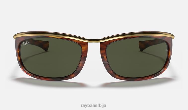 Ray-Ban олимпијац и P0HP1098 наочаре за сунце углачана пругаста хавана/зелена мушкарци