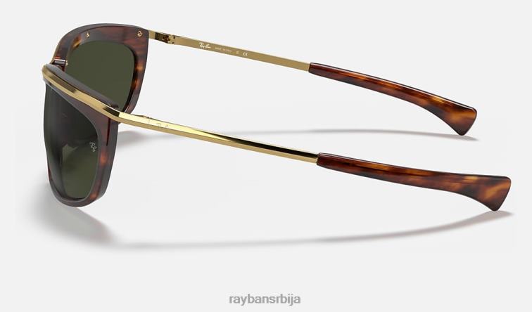 Ray-Ban олимпијац и P0HP1098 наочаре за сунце углачана пругаста хавана/зелена мушкарци