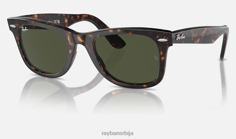 Ray-Ban оригинални ваифарер класик P0HP11 наочаре за сунце полирана корњача/зелена мушкарци