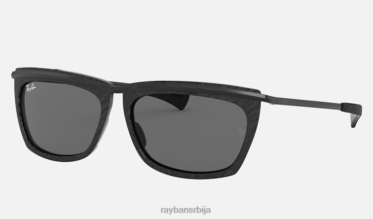 Ray-Ban олимпијац ии P0HP1102 наочаре за сунце полирана црна/тамно сива мушкарци