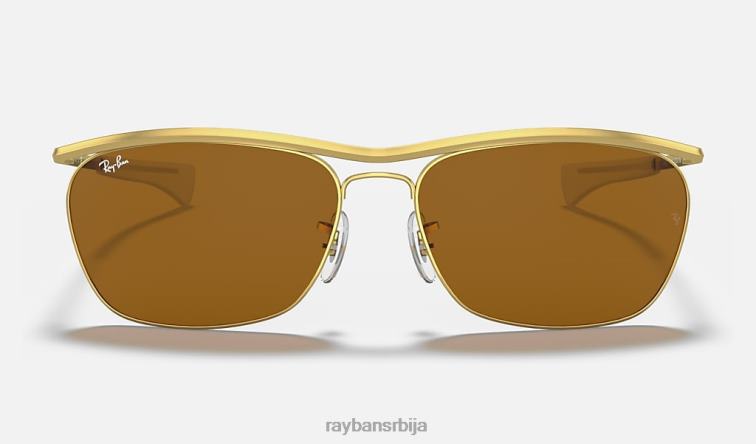 Ray-Ban олимпиан ии делуке P0HP1104 наочаре за сунце полирано злато/браон мушкарци