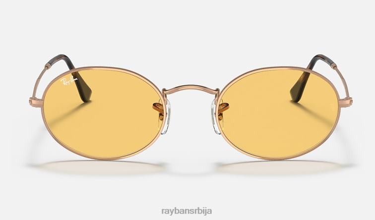Ray-Ban овална збирка P0HP1108 наочаре за сунце полирани бакар/жута мушкарци