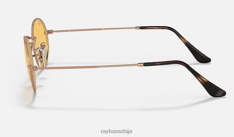 Ray-Ban овална збирка P0HP1108 наочаре за сунце полирани бакар/жута мушкарци