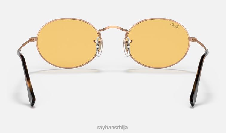 Ray-Ban овална збирка P0HP1108 наочаре за сунце полирани бакар/жута мушкарци