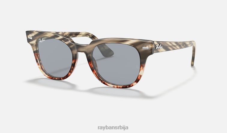 Ray-Ban метеор пругаста хавана P0HP1119 наочаре за сунце углачана пругаста сива/браон/плава мушкарци