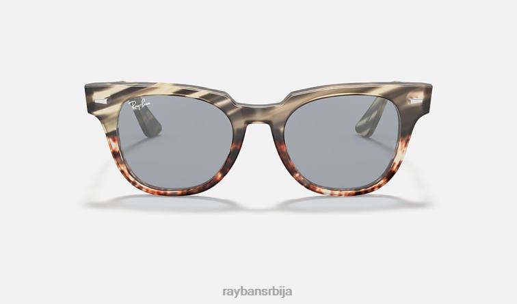 Ray-Ban метеор пругаста хавана P0HP1119 наочаре за сунце углачана пругаста сива/браон/плава мушкарци