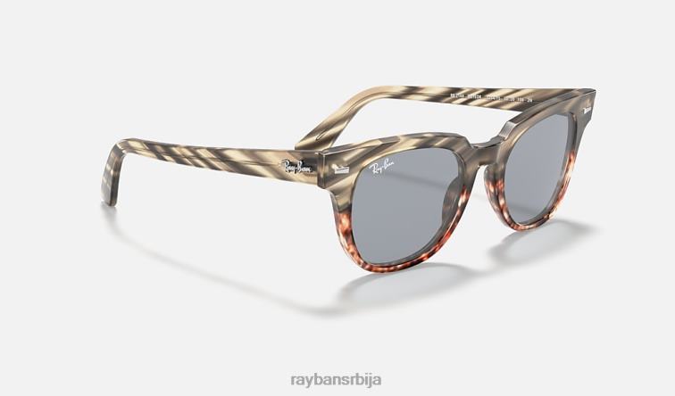 Ray-Ban метеор пругаста хавана P0HP1119 наочаре за сунце углачана пругаста сива/браон/плава мушкарци