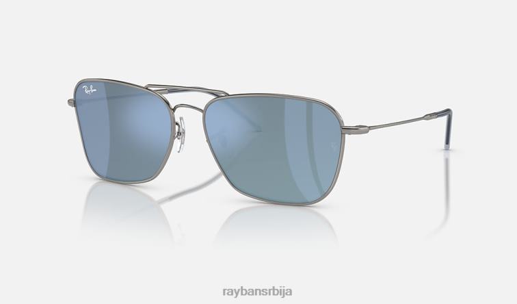 Ray-Ban караван реверс P0HP112 наочаре за сунце углачан гунметал/светлоплава мушкарци