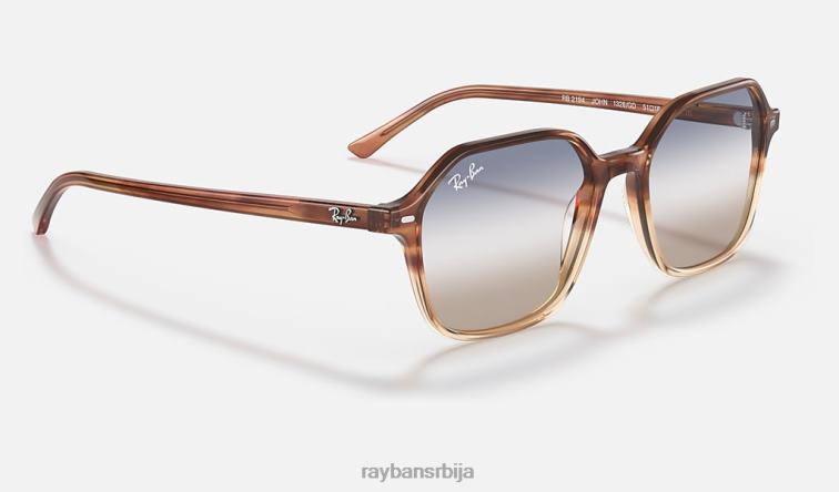 Ray-Ban Јохн би-градиент P0HP1128 наочаре за сунце полирана корњача/плава/браон мушкарци