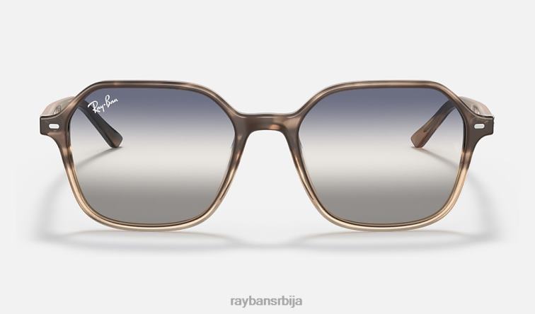 Ray-Ban Јохн би-градиент P0HP1129 наочаре за сунце полирана браон хавана/плава/сива мушкарци