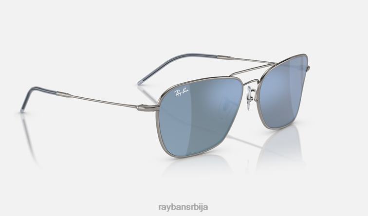 Ray-Ban караван реверс P0HP112 наочаре за сунце углачан гунметал/светлоплава мушкарци