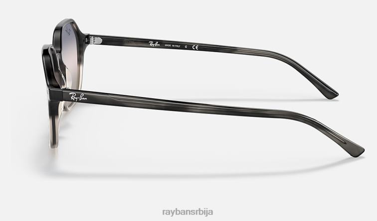 Ray-Ban Јохн би-градиент P0HP1130 наочаре за сунце полирана сива хавана/роза/плава мушкарци