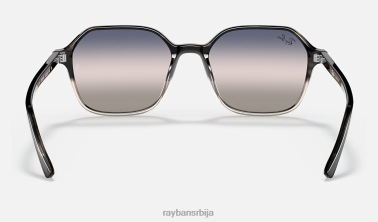 Ray-Ban Јохн би-градиент P0HP1130 наочаре за сунце полирана сива хавана/роза/плава мушкарци