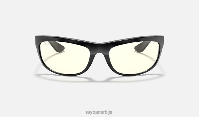 Ray-Ban балорама плаво-светло јасно еволуирати P0HP1132 наочаре за сунце полирана црно/сива мушкарци