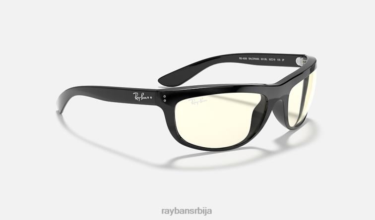 Ray-Ban балорама плаво-светло јасно еволуирати P0HP1132 наочаре за сунце полирана црно/сива мушкарци