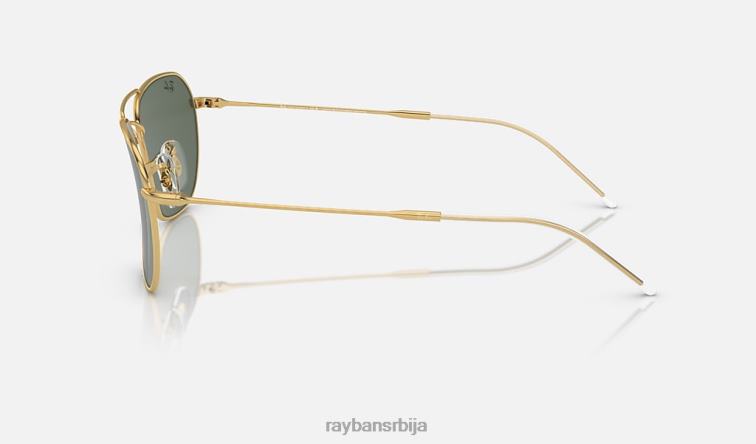 Ray-Ban караван реверс P0HP113 наочаре за сунце полирано златно/зелено мушкарци