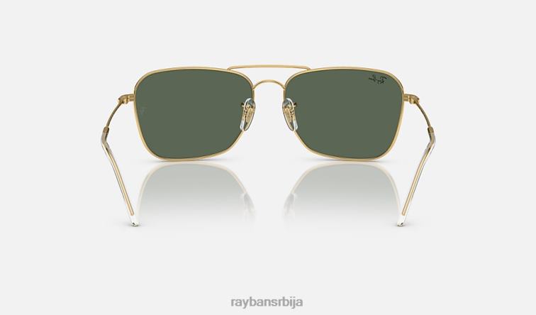 Ray-Ban караван реверс P0HP113 наочаре за сунце полирано златно/зелено мушкарци