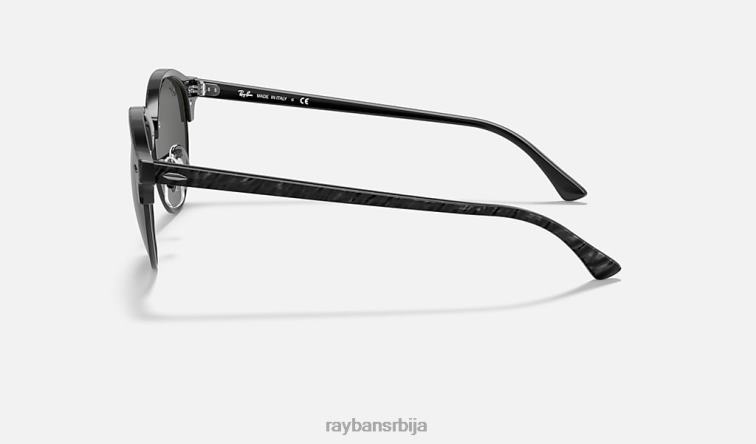 Ray-Ban цлуброунд мермер P0HP1142 наочаре за сунце полирана црна/тамно сива мушкарци