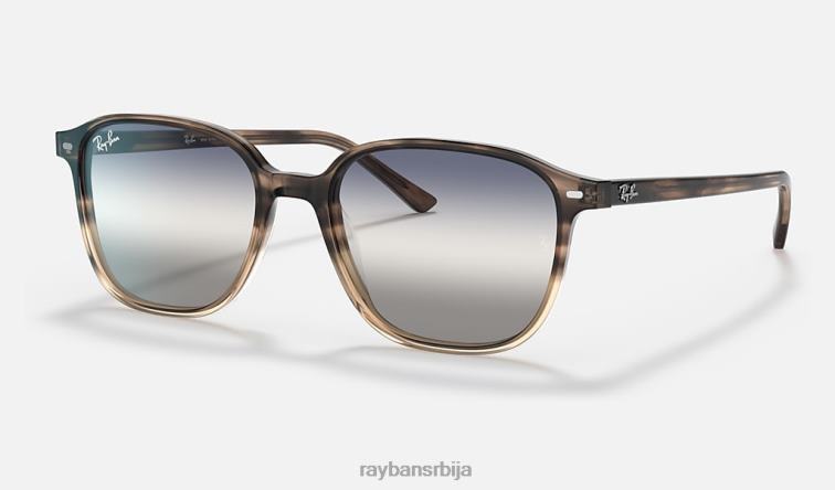 Ray-Ban леонард би-градиент P0HP1143 наочаре за сунце полирана браон хавана/плава/сива мушкарци