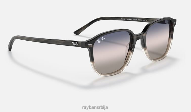 Ray-Ban леонард би-градиент P0HP1144 наочаре за сунце полирана сива хавана/роза/плава мушкарци