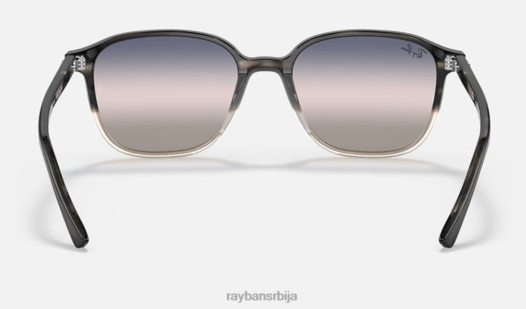 Ray-Ban леонард би-градиент P0HP1144 наочаре за сунце полирана сива хавана/роза/плава мушкарци