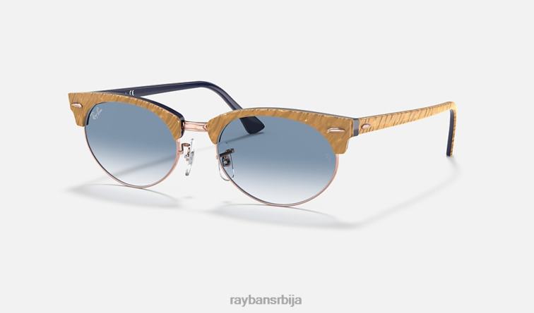 Ray-Ban цлубмастер овал P0HP1148 наочаре за сунце полирана беж/светло плава мушкарци