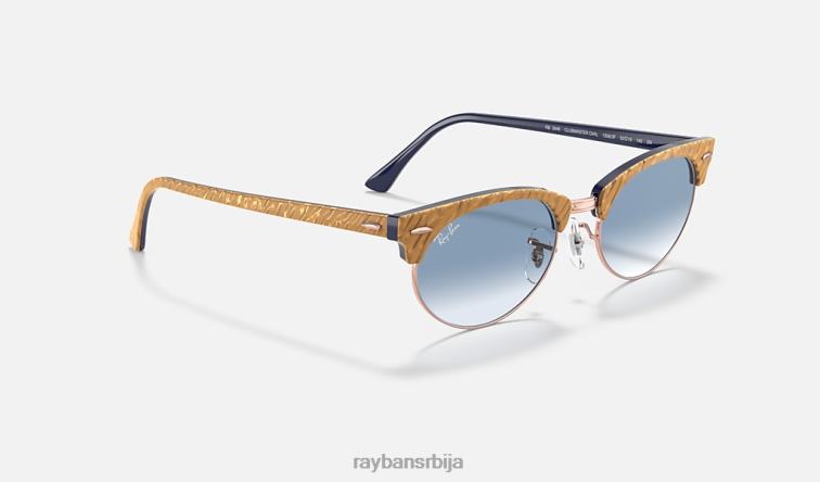 Ray-Ban цлубмастер овал P0HP1148 наочаре за сунце полирана беж/светло плава мушкарци