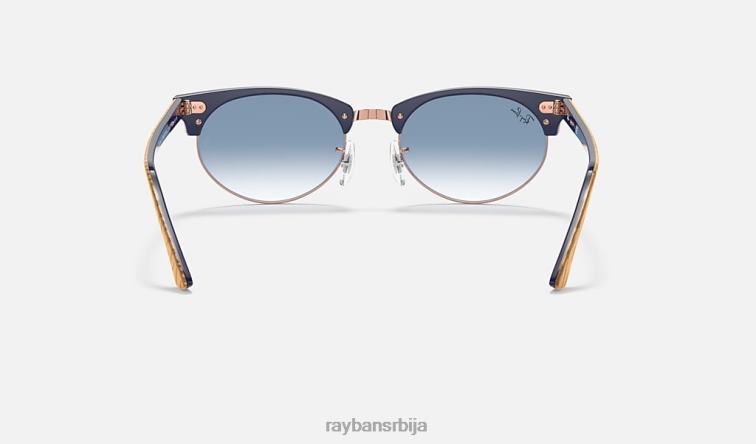 Ray-Ban цлубмастер овал P0HP1148 наочаре за сунце полирана беж/светло плава мушкарци