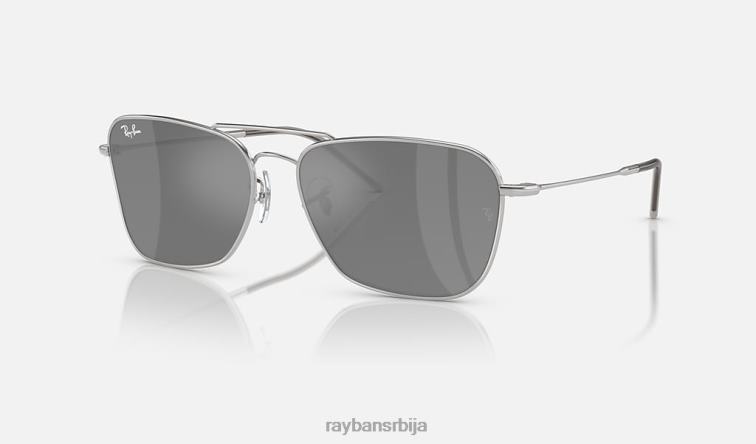 Ray-Ban караван реверс P0HP115 наочаре за сунце полирано сребро/сребро мушкарци