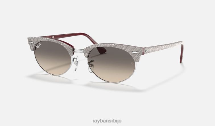 Ray-Ban цлубмастер овал P0HP1150 наочаре за сунце полирано светло сиво/светло сиво мушкарци