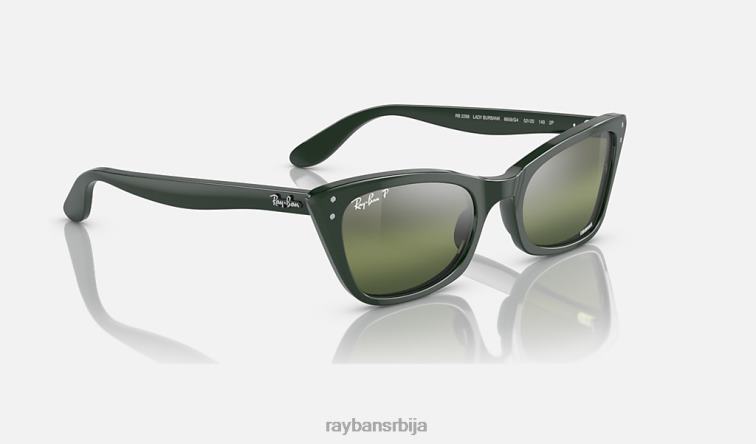 Ray-Ban лади Бурбанк P0HP1151 наочаре за сунце полирана зелена/сребрна/зелена мушкарци