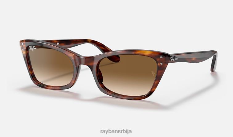 Ray-Ban лади Бурбанк P0HP1152 наочаре за сунце углачана пругаста хавана/браон мушкарци