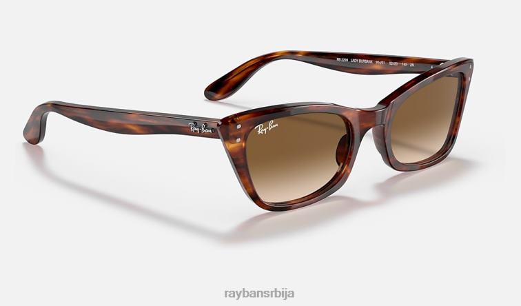 Ray-Ban лади Бурбанк P0HP1152 наочаре за сунце углачана пругаста хавана/браон мушкарци