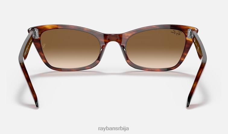 Ray-Ban лади Бурбанк P0HP1152 наочаре за сунце углачана пругаста хавана/браон мушкарци