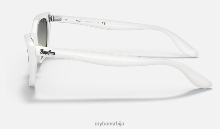 Ray-Ban лади Бурбанк P0HP1155 наочаре за сунце углачана бела/зелена берба мушкарци