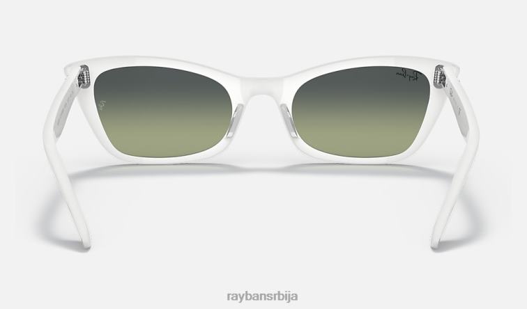 Ray-Ban лади Бурбанк P0HP1155 наочаре за сунце углачана бела/зелена берба мушкарци