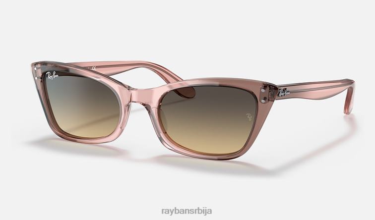 Ray-Ban лади Бурбанк P0HP1157 наочаре за сунце полирана провидна розе/браон мушкарци