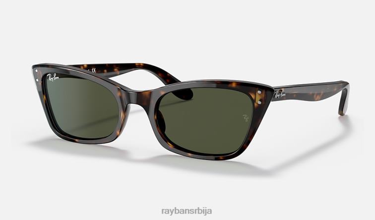 Ray-Ban лади Бурбанк P0HP1158 наочаре за сунце углачана хавана/зелена мушкарци